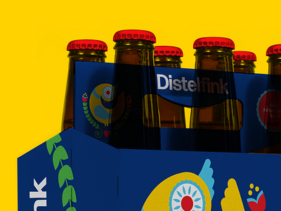 Distelfink Birch Beer bottle label bottle packaging branding design icon illustration logo pennsylvania