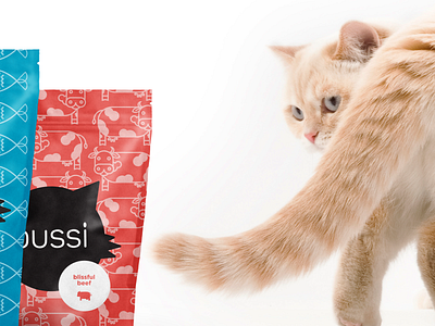 Pussi: Fancy Cat Food branding design illustration packaging pattern
