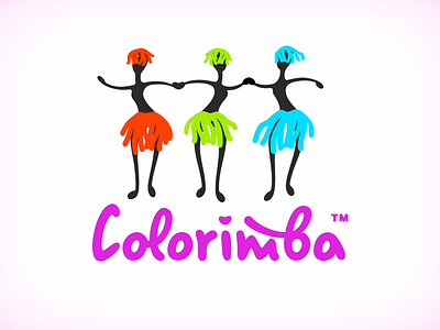 Colorimba logo branding character dance illustration logo logotype mascot naming old work textile vector vector illustration