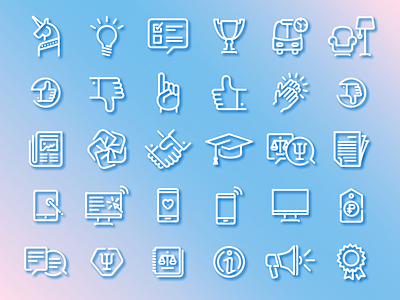 PharmEdu icons set