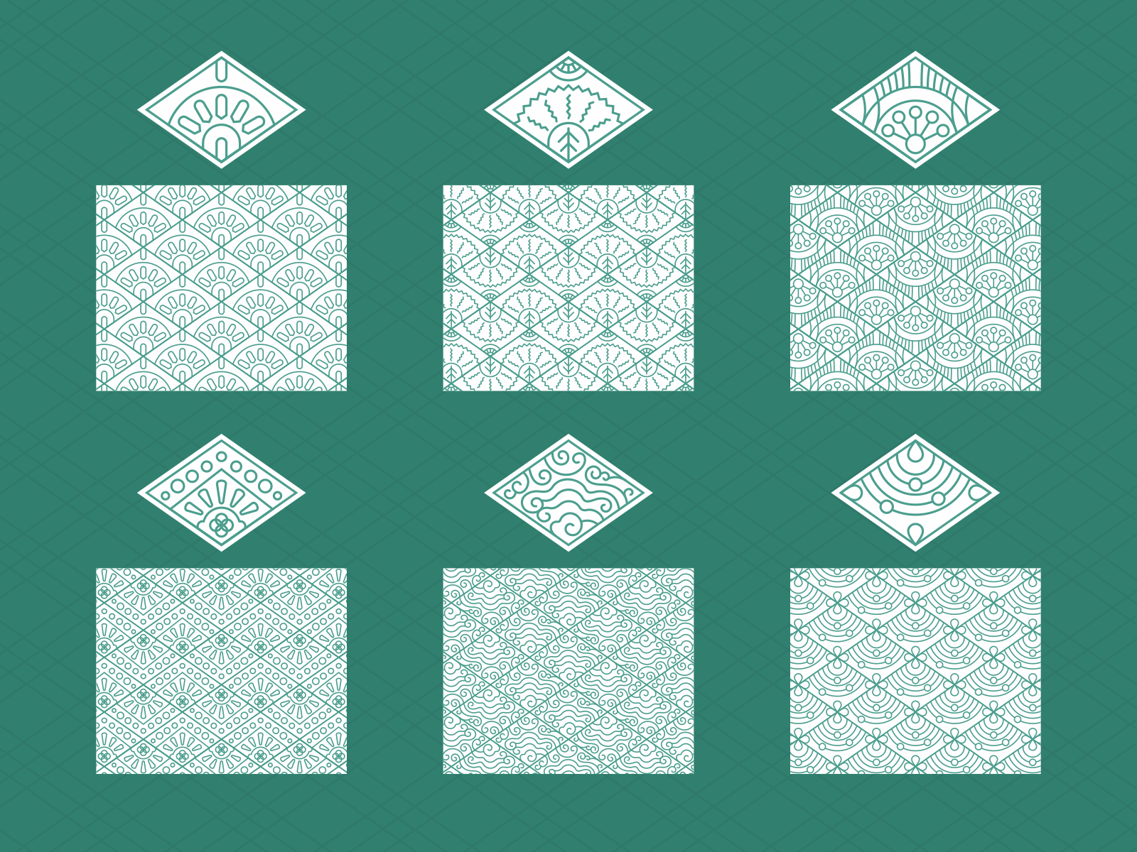 Rhombus Patterns. Graphic system by Oktogram on Dribbble