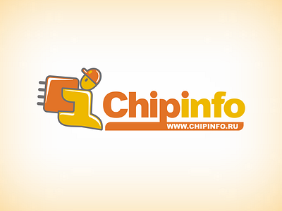 Chipinfo logo branding character chip competitive work contest work design for fun illustration logodesign logotype mascot microchip old work radio amateurs radio parts vector vector illustration webstore winner work