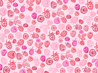 Raspberries pattern