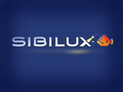 Sibilux logo anglerfish branding character fish illustration led light logodesign logotype lux mascot mascotlogo spotlight vector vector illustration