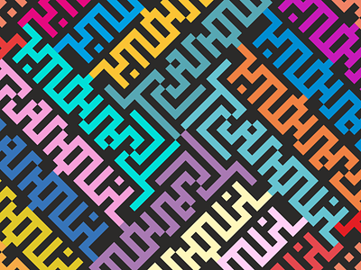 The Tranquil. Text ornament. branding coloslov fontpattern illustration koloslov multicolor ornament pattern pixel pixelfont textile typography vector vector illustration