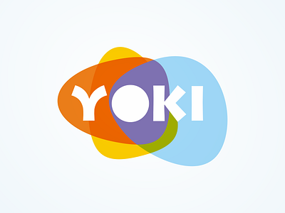 «Yoki» logo abstraction branding branding design character design fish food icon illustration logo logotype multicolor naming trademark vector