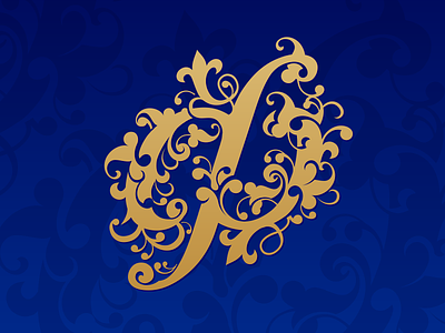 Initial «Ф» (F) cyrillic florist illustration initial letterf logo logodesign logotype ornament vector