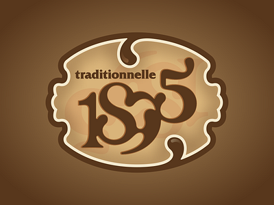 “Traditionnelle 1895” logo belgian chocolate belgium branding chocolate confectionery design graphic design lettering logo logotype trademark vector