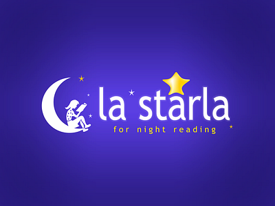 la Starla logo branding character design design concept design contest eyeglasses illustration japan logo logodesign logotype mascot night opus award reading star vector vector illustration