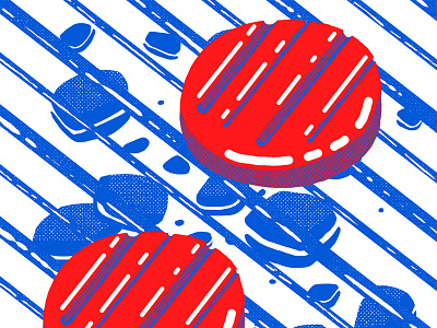 Burgers blue burgers cookout grilling illustration red texture white