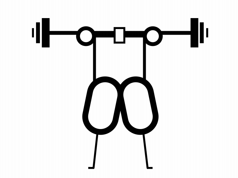 049/100 - Week of Workouts 049 100daysproject animation artbysambass blackwhite loops squats weekofworkouts workoutcycles workouts
