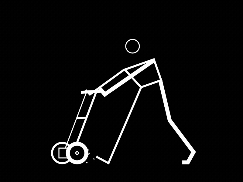 090/100 - Week of Working 090 100daysproject animation artbysambass blackwhite lawnmower loops weekofworking workcycles working
