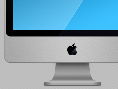 Old iMac Icon apple blue gray icon imac