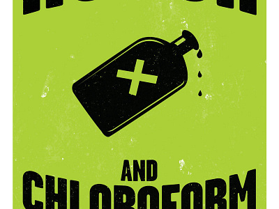 Humor And Chloroform atlas improv co. poster screenprint typography