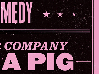 Company Guinea Pig atlas improv co. poster screenprint typography