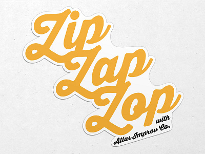 Zip Zap Zop Sticker improv sticker warm up zip zap zop