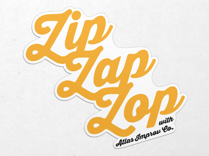 Zip Zap Zop Sticker sticker improv warm up zip zap zop