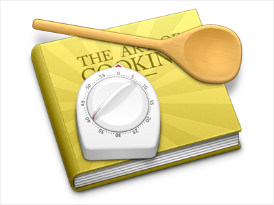 Kitchen Timer app icon application book timer kitchen spoon wooden wood cook app icon