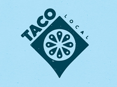 Taco Logo - Pinpoint food geolocation lemon lime local locate logo taco tomato