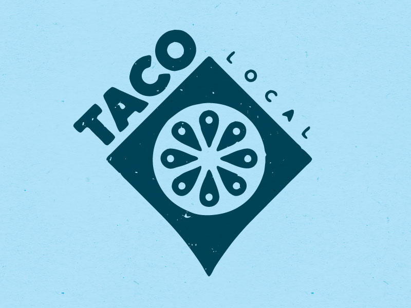 Taco Logo - Pinpoint food locate lemon lime tomato geolocation logo local taco