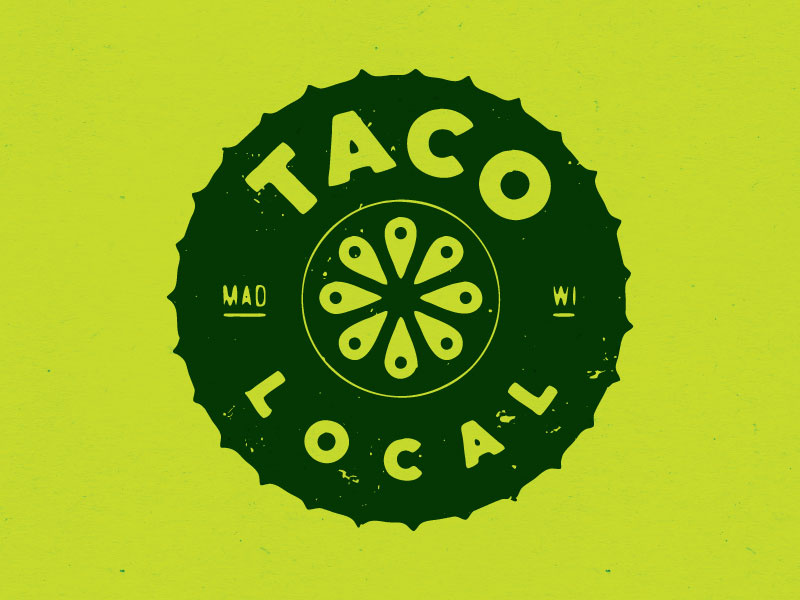 Taco Logo - Spikey food locate lemon lime tomato geolocation logo local taco