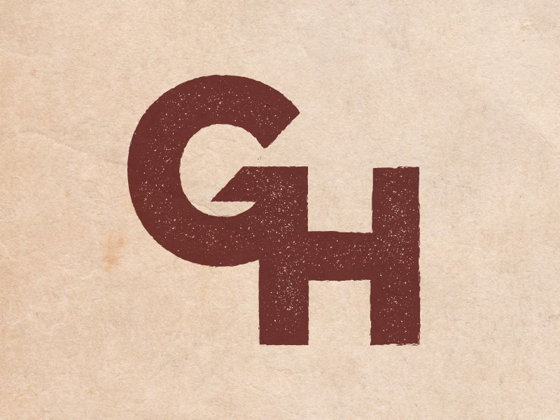 GH Monogram lettering monogram logo