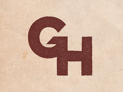 GH Monogram lettering logo monogram