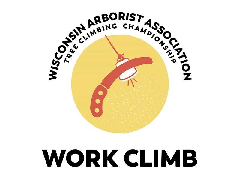 Tree Climbing Championship Signs arborist climbing icon illustration poster sign tcc throwline tree waa wisconsin