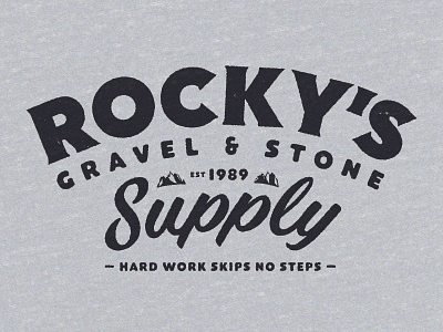 Rocky's Gravel & Stone Supply cottonbureau gravel hardwork mountains stone tshirt typography