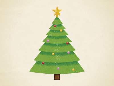 Christmas Doodle christmas christmas tree illustration star texture