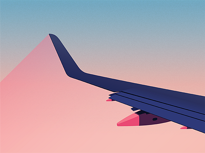 #escape artwork blue drawing illust illustration pink plane sketch sunset window