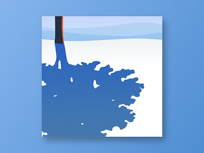 #alonetree blue design drawing illustration light tree winter