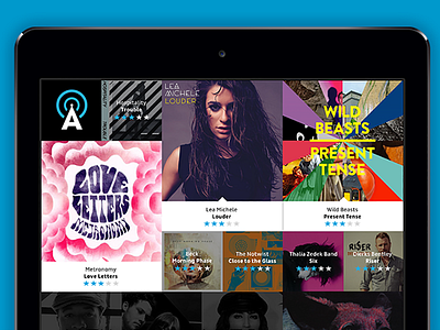 AllMusic Roundup iOS App app design art direction ui ux visual design