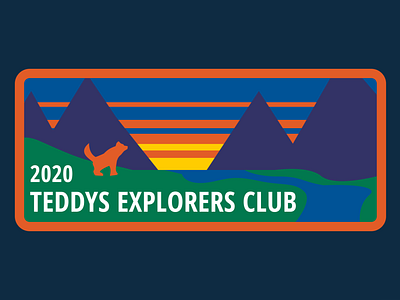 Teddy's Explorers Club: Park City dog embroidery flat hat illustration mountains nature teddy teddys explorers club