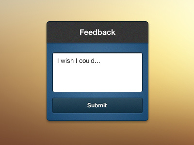 Feedback Widget feedback form