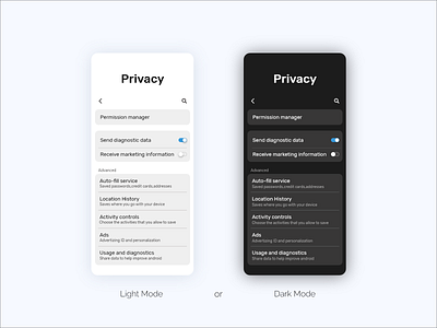 Settings page - Daily UI Challenge