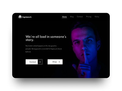 Landing Page Dark black branding calltoaction dark theme dark ui darkmode figmadesign logo minimal neon colors outline portfolio poster ui ux web design webdesign