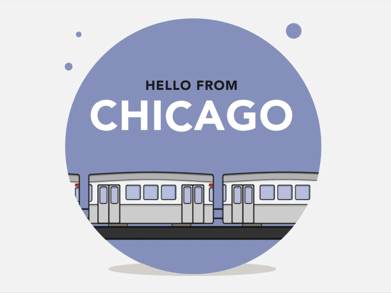 Hello from Chicago after effects chicago gif hello illustration repeating train