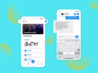 Messaging, Searching Screens - Oio App app dribbble ios social app ui design ux design xd