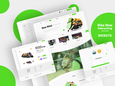 Nike New Rebranding - Website green nike rebranding ui design ux design website