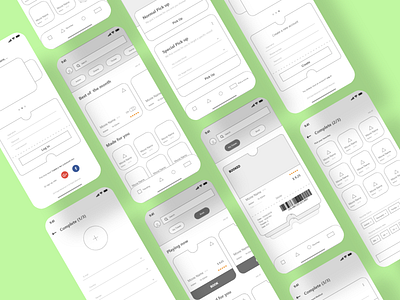 Cinema App Wireframes app cinema app ios ui design ux design visual design wireframes xd