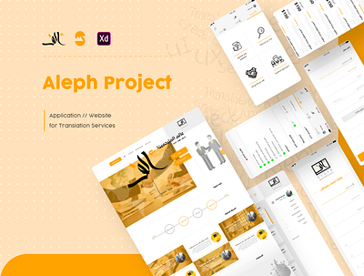 Aleph - For Translation Services | App // Website app behance project ios translation services ui design ux design xd