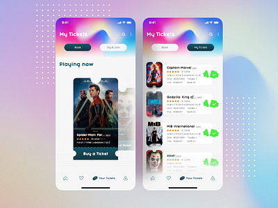 Cinema Application - Inspiration shot app cinema app ios ui design ux design xd