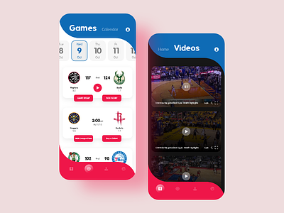 NBA App Redesign | 2nd SHOT app basketball ios nba ui design ux design xd