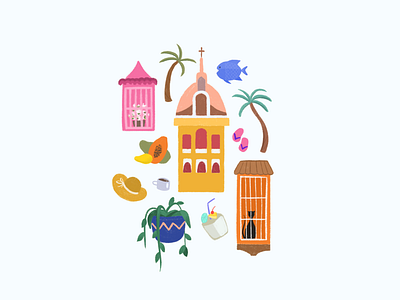 Cartagena cartagena colombia illustration procreate vacation