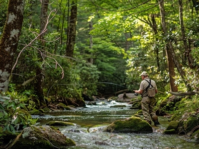 Great Smoky Mountains Tranquil Nature Scenes flyfisherman forest imagella mountain nature