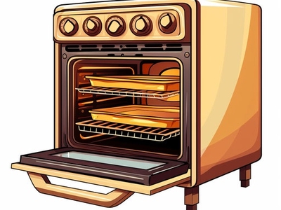 Chiaroscuro Art Style Oven Clipart: 4K Vector Art graphicdesign illustration imagella oven oven clipart