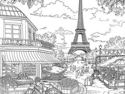 Child-Friendly Eiffel Tower Coloring Page - Creative Fun eiffel tower coloring page eiffeltower france imagella monument