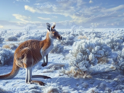 Red Kangaroo: Inspire Designs with Nature's Best australiananimals frosteddetails icylandscape imagella red kangaroo