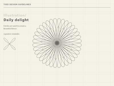 Tido Design Guidelines flowers grid guidelines illustration stroke